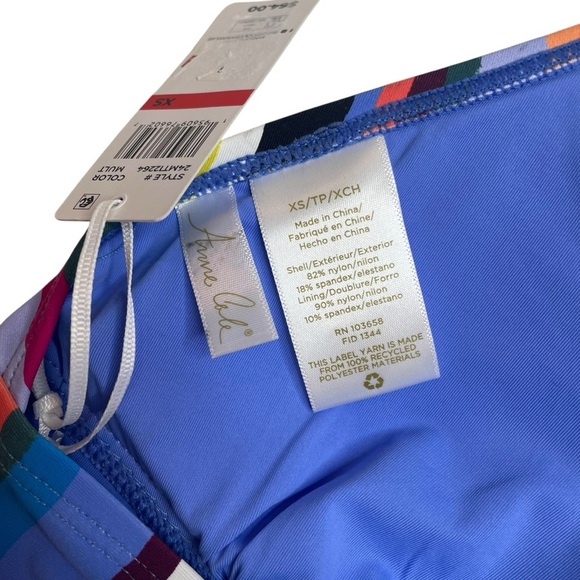 Anne Cole Easy Breezy Stripe Halter Bikini Top XS New - Picture 5 of 6